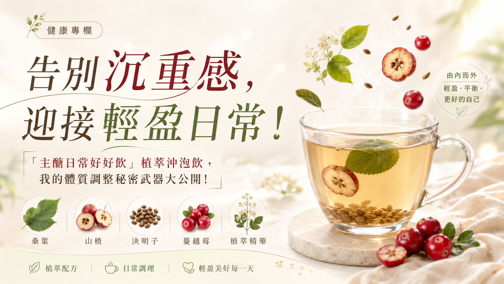 告別沉重感，迎接輕盈日常！「主醣日常好好飲」植萃沖泡飲，我的體質調整秘密武器大公開！